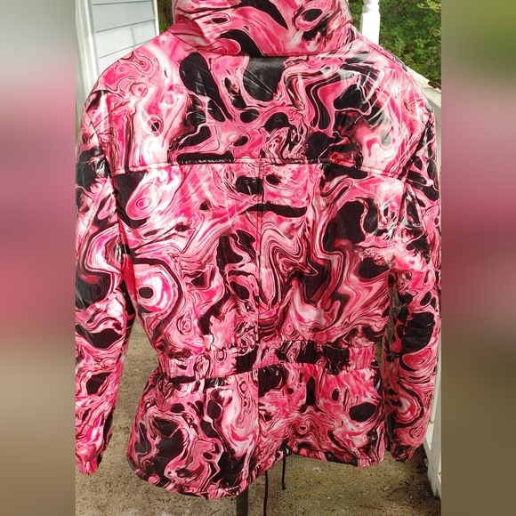 Club Exx Dools Kill Trippy Swirl Print Puffer SZ.L NWT - Picture 4 of 6